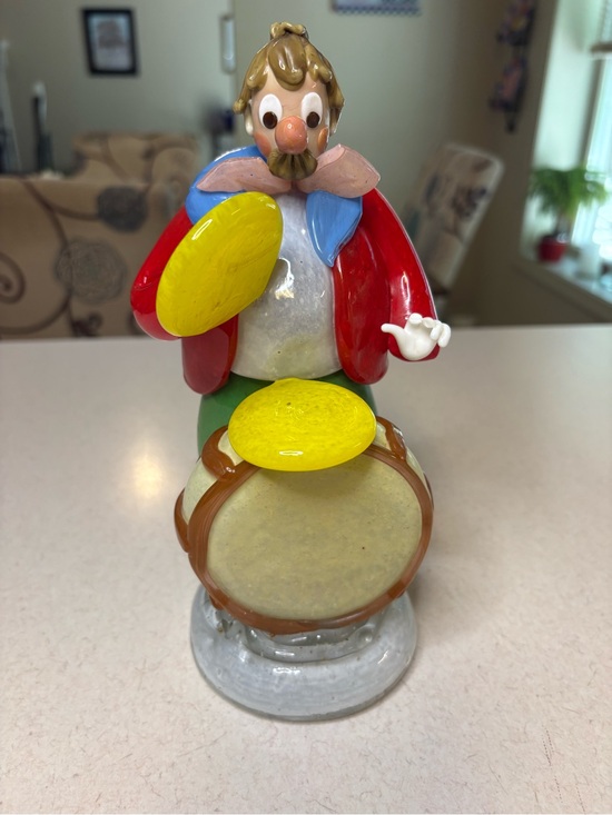 Other - Vintage Bohemia Glass Figure DepictsA Musician Clown 1950’s-1960’s